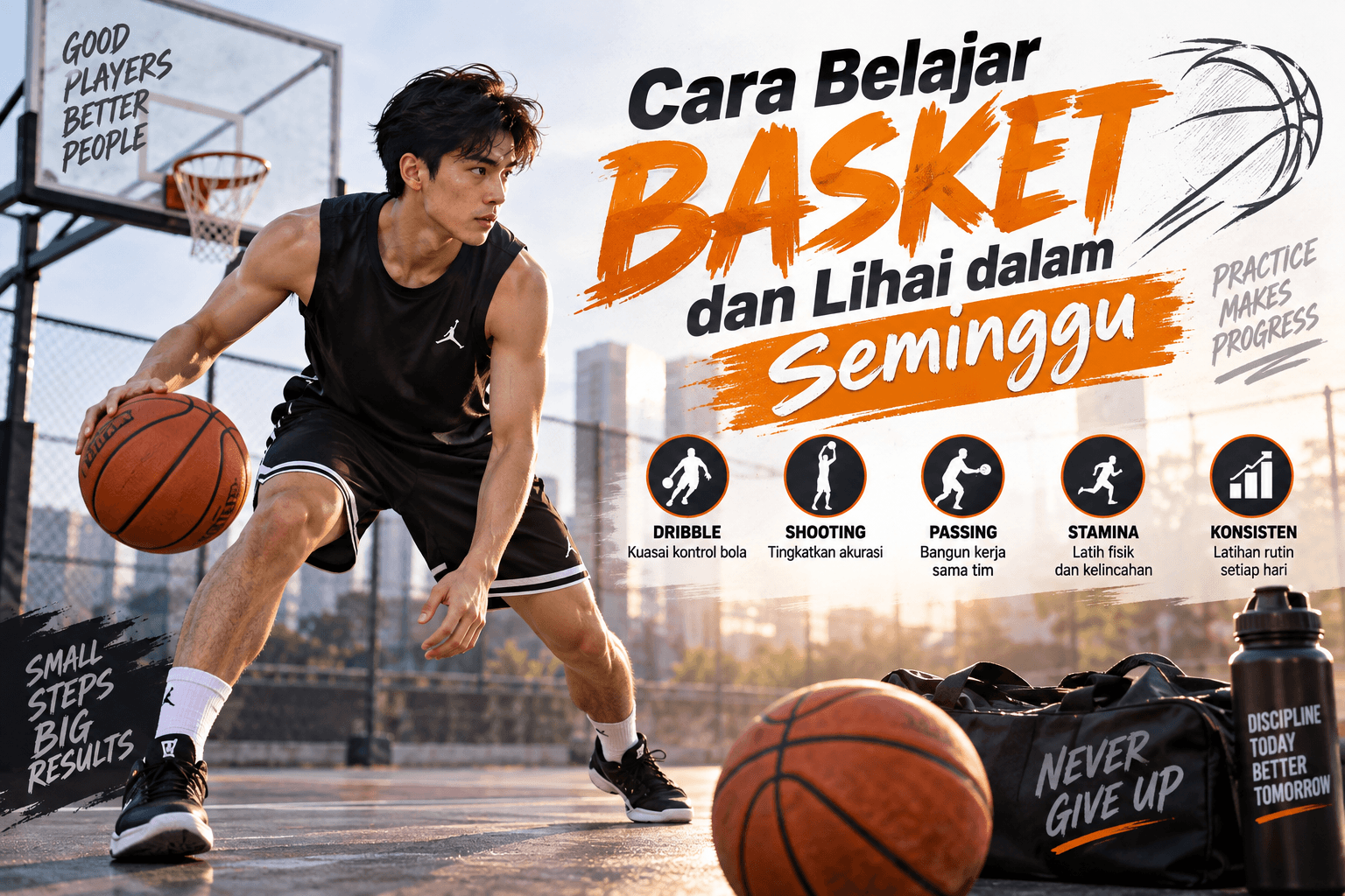 Cara Belajar Basket dan Lihai Dal;am Seminggu