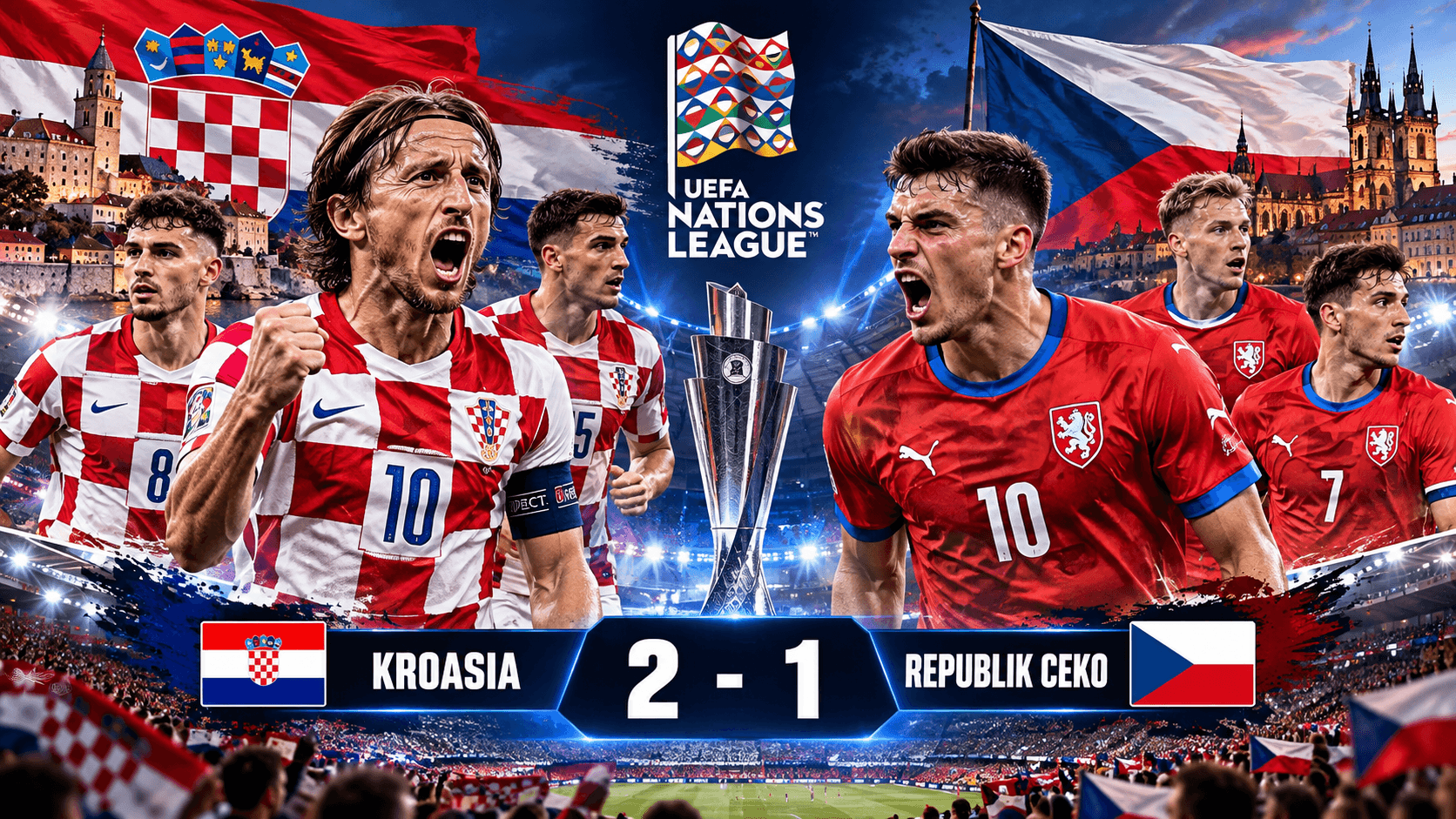 Kroasia Kalahkan Republik Ceko 2-1, Debut Slaven Bilic Berakhir Manis